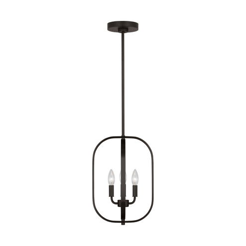 Loretto Three Light Chandelier in Midnight Black (1|GLC1293MBK)