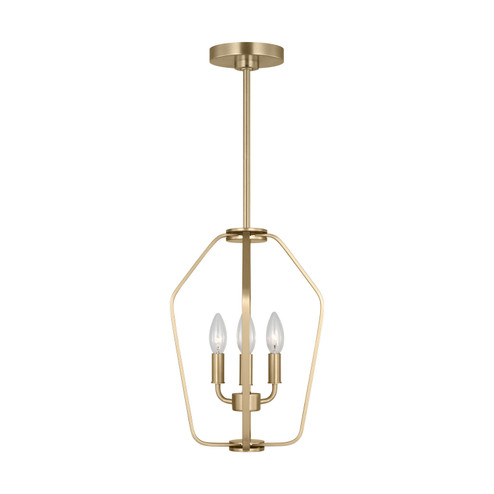 Kennan Three Light Chandelier in Satin Brass (1|GLC1283SB)
