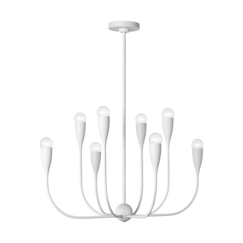 Maya Eight Light Chandelier in Matte White (1|GLC1218MWT)