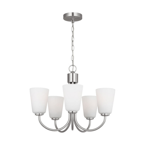 Miles Five Light Chandelier in Brushed Nickel (1|GLC1115BS)
