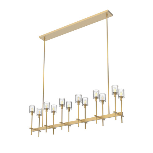 Salita 12 Light Island Pendant in Clear Crystal/Vintage Brass (452|LP314312VBCC)
