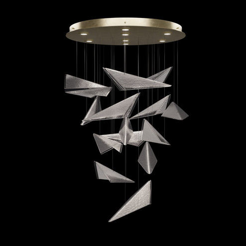 Volo LED Pendant in Soft Gold/Clear Hammered (48|100120-54)