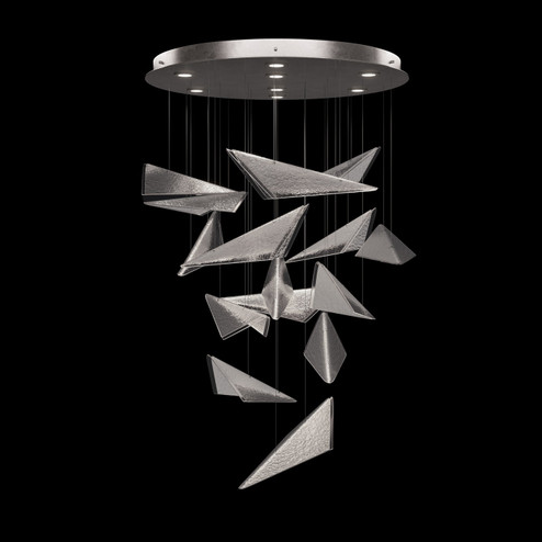 Volo LED Pendant in Silver/Clear Hammered (48|100120-44)
