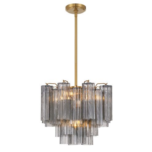 Addis Four Light Mini Chandelier in Aged Brass (60|ADD-300-AG-SM)