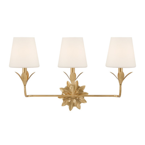 Broche Three Light Bath in Antique Gold (60|573-OP-GA)