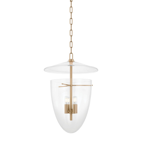 Tully Four Light Lantern in Patina Brass (67|F4418-PBR)
