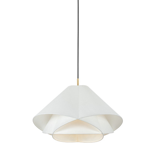 Edna One Light Pendant in Vintage Gold Leaf (67|F2825-VGL)