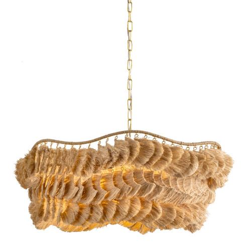 Daria One Light Chandelier in Aged Brass (428|H1071801L-AGB)