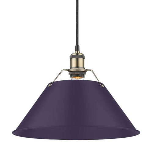 Orwell One Light Pendant in Aged Brass (62|3306-L AB-EP)