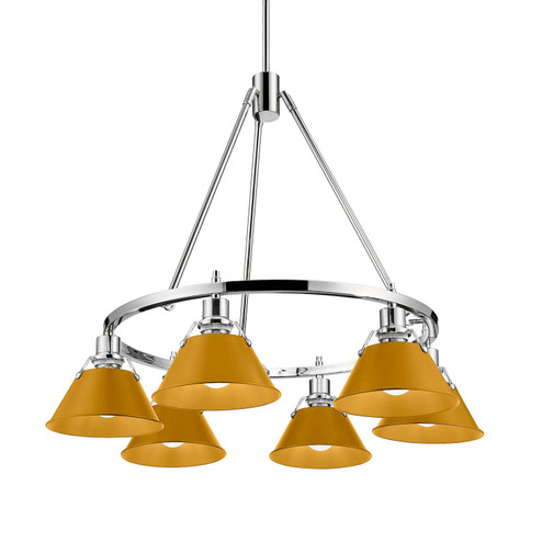 Orwell Six Light Chandelier in Chrome (62|3306-6 CH-AY)