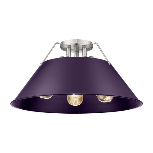 Orwell Three Light Flush Mount in Pewter (62|3306-3FM PW-EP)