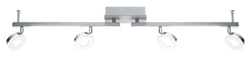 Cardillio LED Fixed Track Light in Brushed Aluminum & Chrome (217|95999A)