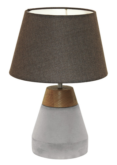 Tarega One Light Table Lamp in Black & Concrete Effect (217|95527A)