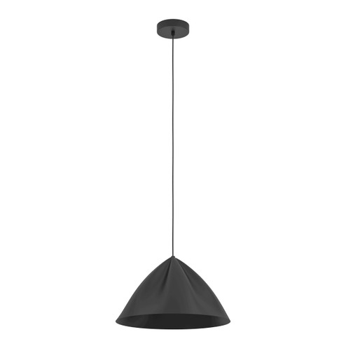 Podere One Light Pendant in Structured Black (217|900835A)