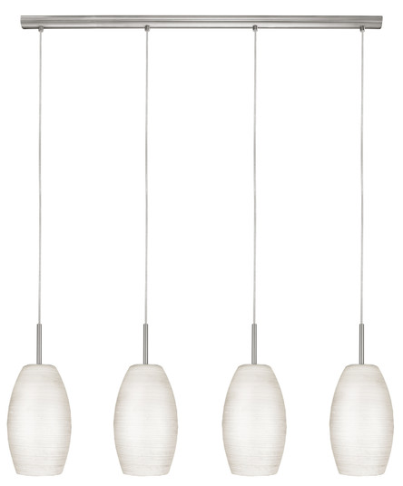 Batista 1 Four Light Linear Pendant in Matte Nickel (217|88955A)