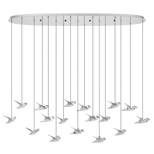 Paratebueno LED Linear Pendant in Chrome (217|390403A)