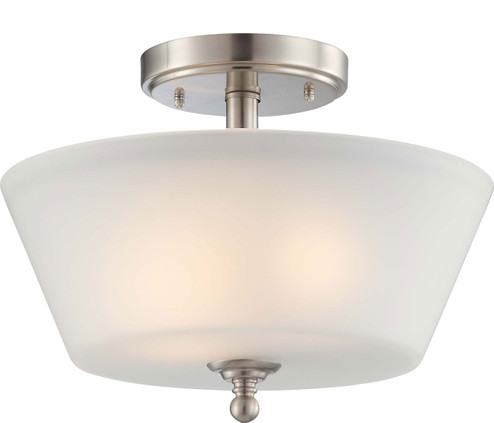 Surrey Three Light Semi Flush Mount in Brushed Nickel (72|60-4151)