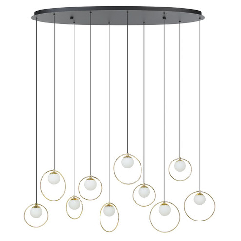 Portocolom LED Pendant in Black, Shiny Gold (217|206114A)