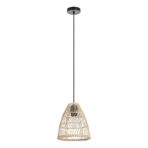Ayesgarth One Light Pendant in Black (217|205837A)