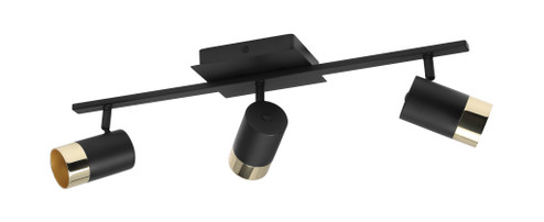 Tomares Three Light Fixed Track Light in Black (217|204923A)