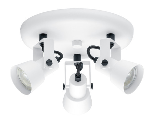 Trillo Three Light Ceiling Track Light in White & Black (217|203221A)