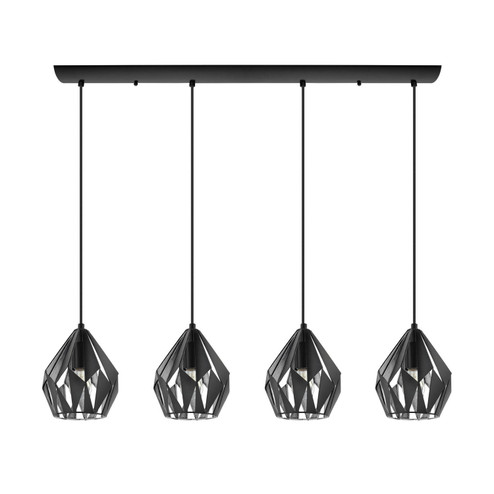 Carlton Four Light Pendant in Black (217|202039A)