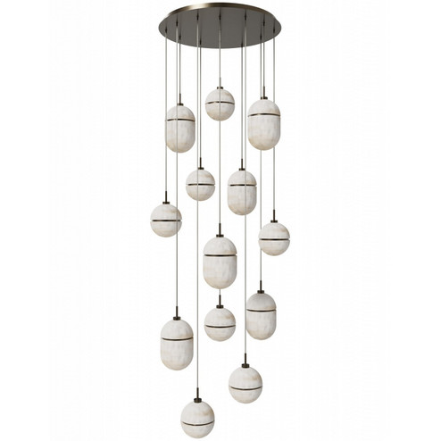 Sedona 13 Light Pendant in Alabaster / Aged Brass (192|HF2913-AB)