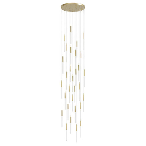 Main St. LED Pendant in Brushed Brass (192|HF2031-SNW-BB)