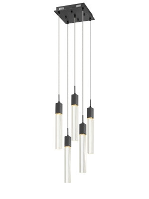 The Original Glacier LED Pendant in Black (192|HF1900-5-GL-BK)