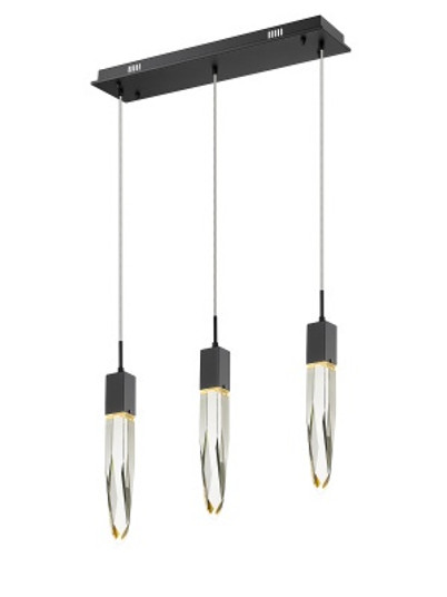 Aspen LED Pendant in Black (192|HF1900-3-AP-BK-C)