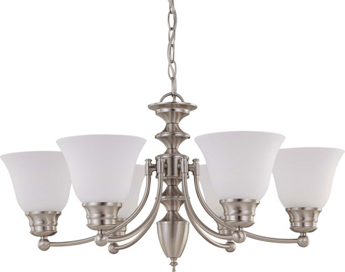 Empire Six Light Chandelier in Brushed Nickel (72|60-3255)