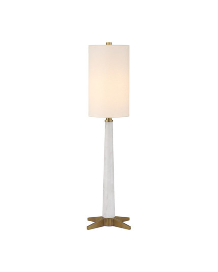 Munroe White Table Lamp One Light Table Lamp in White / Antique Brass (142|6000-1016)