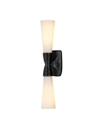 Burrows Two Light Wall Sconce in Opaque White/Oil Rubbed Bronze (142|5800-0066)