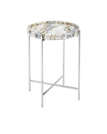 Freya Accent Table in Natural/Nickel (142|4000-0242)