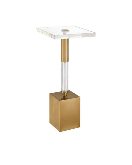 Desiree Drinks Table in Clear/Antique Brass (142|4000-0223)