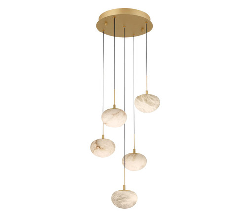 Calcolo LED Chandelier in Painted Antique Brass (541|12262-030)