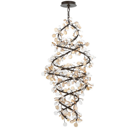 Pisa LED Chandelier in Black with Gold Accent (541|12224-043)