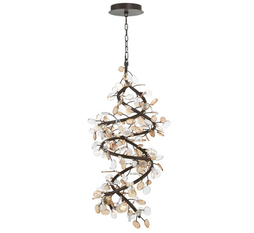 Pisa LED Chandelier in Black with Gold Accent (541|12196-043)