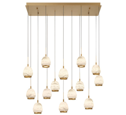 Lucidata LED Chandelier in Painted Antique Brass (541|12142-030)