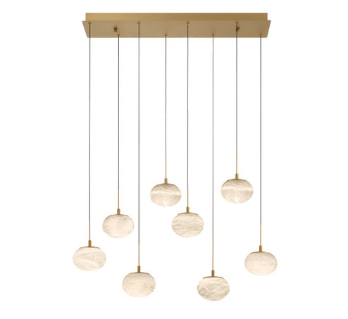 Calcolo LED Chandelier in Painted Antique Brass (541|12124-030)