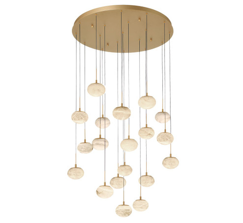 Calcolo LED Chandelier in Painted Antique Brass (541|12122-030)