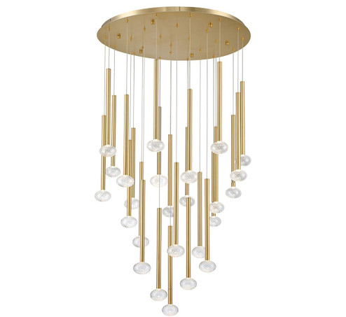Soffio LED Chandelier in Plated Brushed Gold (541|12111-07)