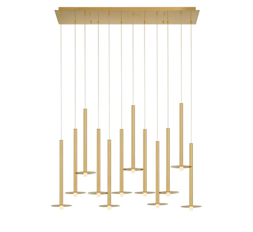 Piatto LED Chandelier in Brushed Gold (541|12107-07) Piatto LED Chandelier in Brushed Gold (541|12107-07)