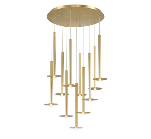 Piatto LED Chandelier in Plated Brushed Gold (541|12104-07)