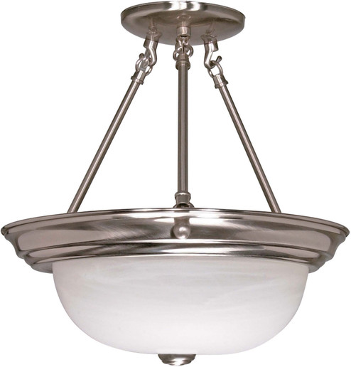 Two Light Semi Flush Mount in Brushed Nickel (72|60-201)