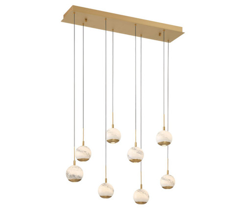 Baveno LED Chandelier in Painted Antique Brass (541|10207-030)