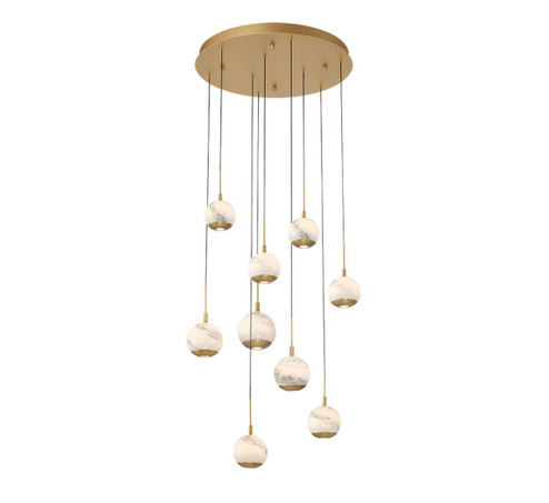 Baveno LED Chandelier in Painted Antique Brass (541|10204-030)