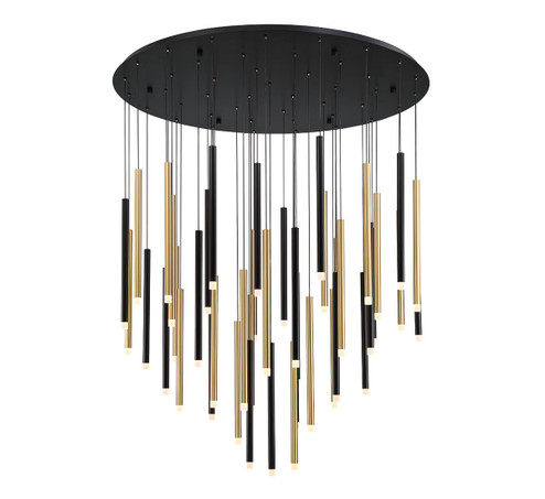 Amalfi LED Chandelier in Matte Black and Plated Brushed Gold (541|10147-023)
