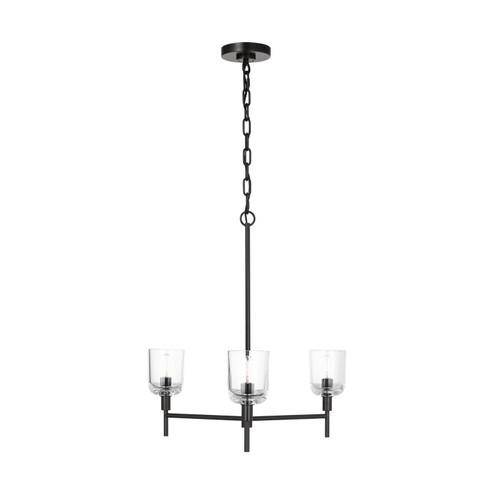 Hartley Three Light Chandelier in Aged Iron (454|TFC1143AI)