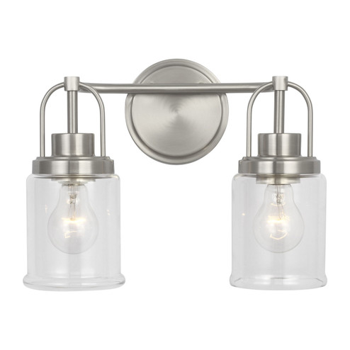 Anders Two Light Vanity in Brushed Nickel (454|GLV1072BS) Anders Two Light Vanity in Brushed Nickel (454|GLV1072BS)